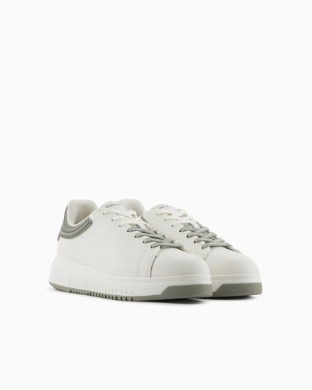 Armani Deportivas De Piel Con Parte Posterior De Goma Y Suela Estriada