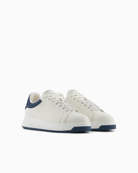 Armani Deportivas De Piel Con Parte Posterior De Goma Y Suela Estriada