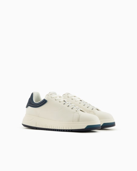 Armani Deportivas De Piel Con Parte Trasera Semitransparente Y Suela Estriada