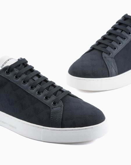 Armani Deportivas De Tejido Jacquard De Nailon Con Motivo Integral De águila