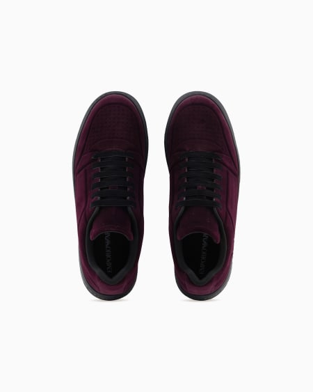 Armani Deportivas De Terciopelo Con Logotipo Lateral