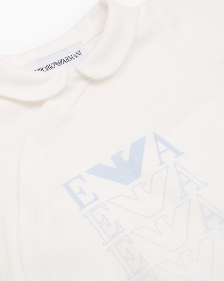 Armani Dors-bien En Jersey à Col Claudine Avec Logo