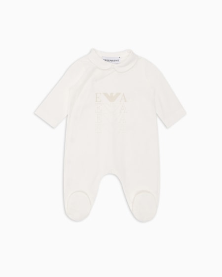 Armani Dors-bien en jersey à col Claudine avec logo