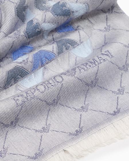 Armani Estola Con Estampado Integral Del Logotipo De águila