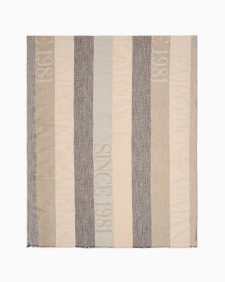 Armani Estola con motivo vertical y logotipo Since 1981 en tejido jacquard