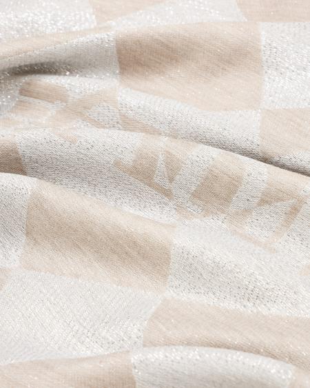 Armani Estola De Lúrex Con Motivo De Cuadros En Tejido Jacquard