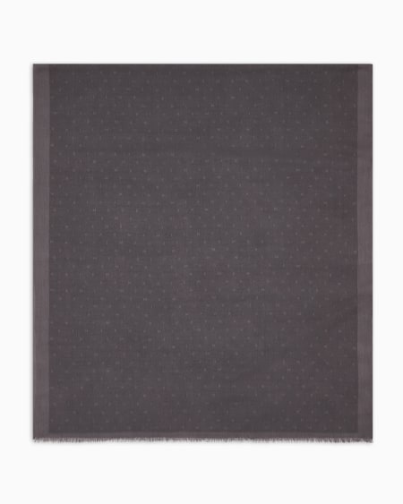 Armani Estola de modal y algodón con logotipo integral en tejido jacquard