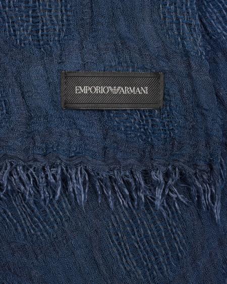 Armani Estola En Mezcla De Lino Cepillado Con Lunares De Tejido Jacquard