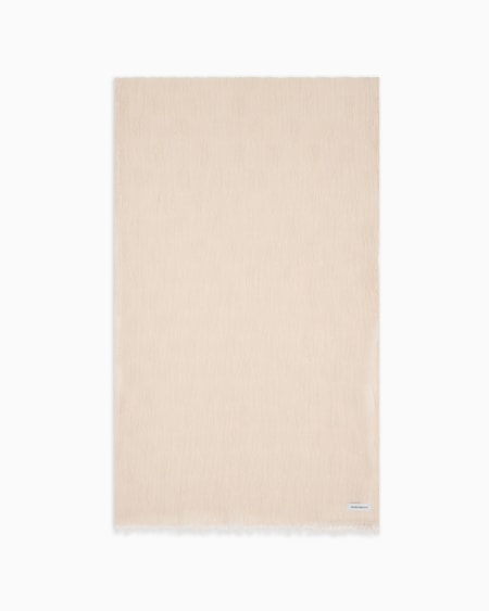 Armani Estola en mezcla de lino cepillado con lunares de tejido jacquard