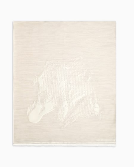 Armani Estola en mezcla de modal con diseño de caballo en tejido jacquard