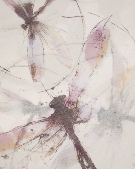 Armani Estola En Mezcla De Modal Y Lino Con Estampado Floral