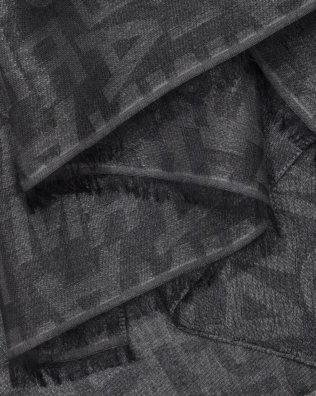 Armani Estola En Mezcla De Modal Y Lúrex Con Inscripción En Tejido Jacquard