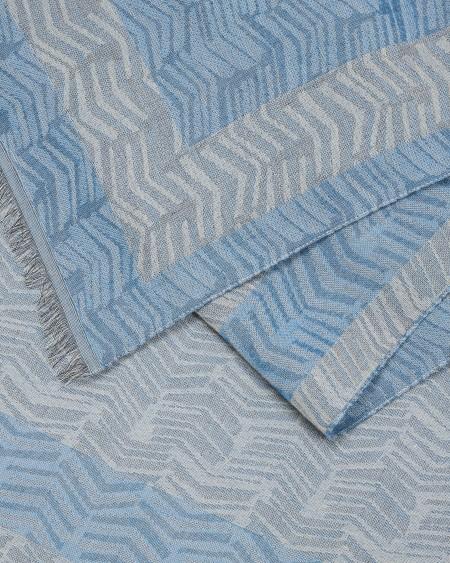 Armani Estola En Mezcla De Modal Y Tejido Jacquard Con Chevrón Abstracto