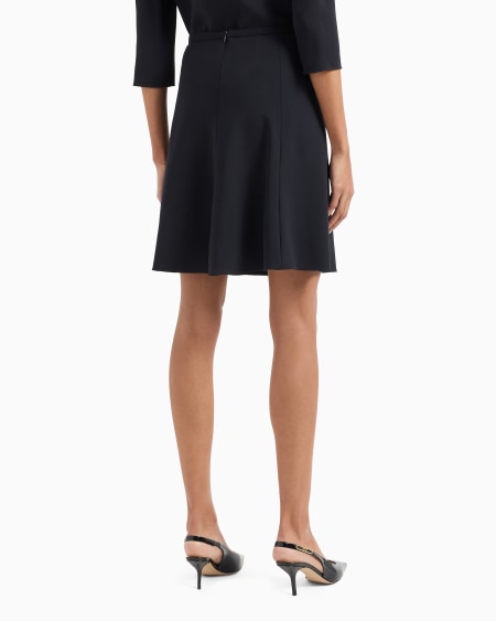 Armani Falda Acampanada De Tejido Grain De Poudre De Lana