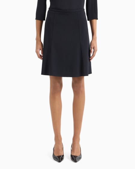 Armani Falda Acampanada De Tejido Grain De Poudre De Lana