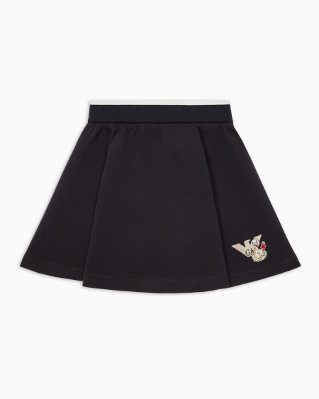 Armani Falda con cintura elástica en punto doble con bordado del