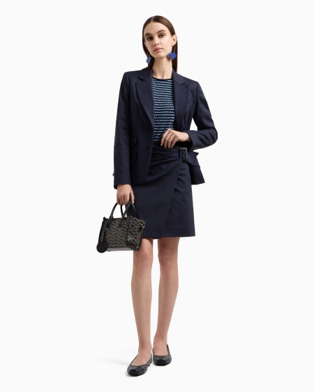 Armani Falda Con Panel De Algodón Elástico Compacto