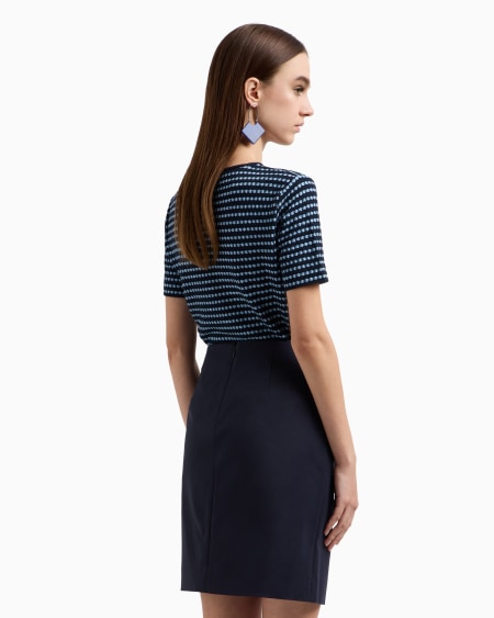 Armani Falda Con Panel De Algodón Elástico Compacto