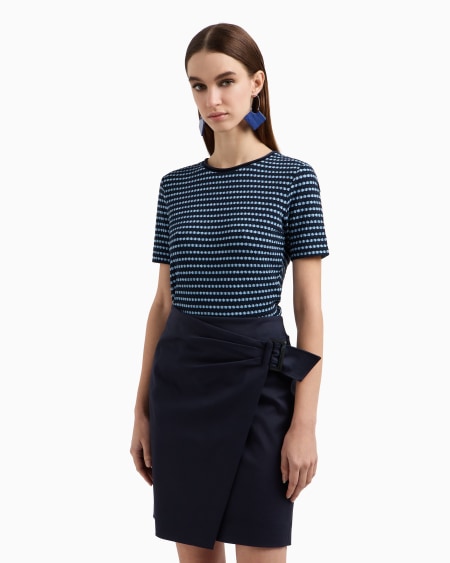 Armani Falda Con Panel De Algodón Elástico Compacto