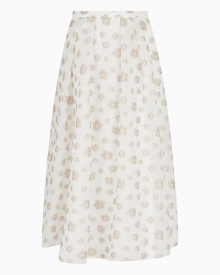 Armani Falda de fil coupé con motivo floral integral