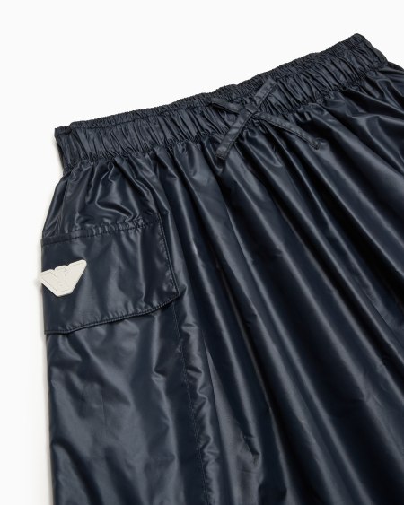 Armani Falda De Nailon Con Cintura Elástica Y Cordón