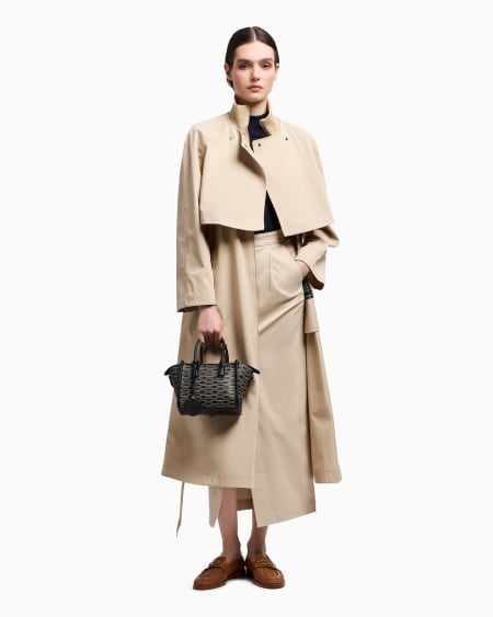 Armani Falda Larga Con Botones De Algodón Cepillado