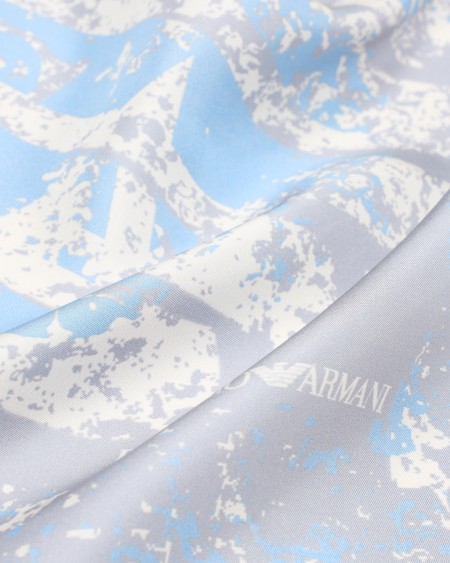 Armani Fular De Seda Pura Con Estampado De Logotipo