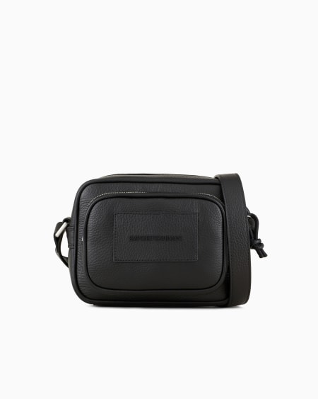 Armani Funda para cámara de piel abatanada con bandolera