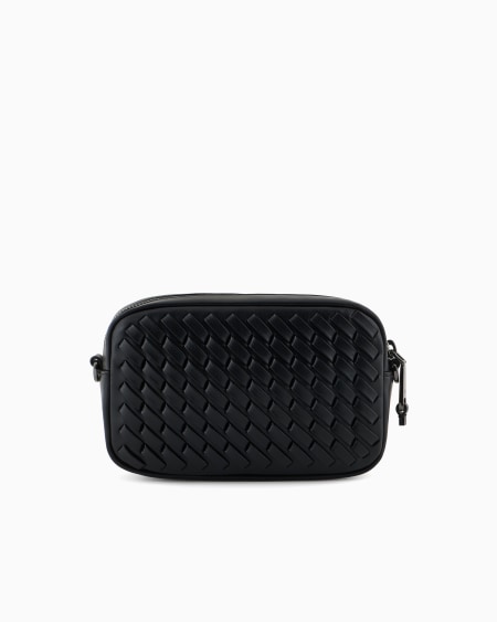 Armani Funda Para Cámara De Piel Trenzada Con Bandolera De Cadena