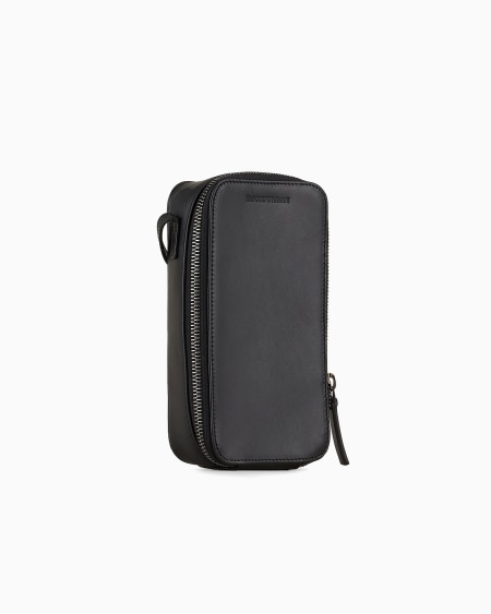 Armani Funda Para IPhone De Piel Con Logotipo Y Bandolera