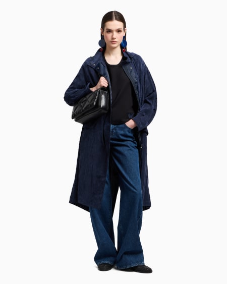 Armani Gabardina Con Cordón En La Cintura De Cupro Técnico