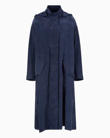 Armani Gabardina con cordón en la cintura de cupro técnico