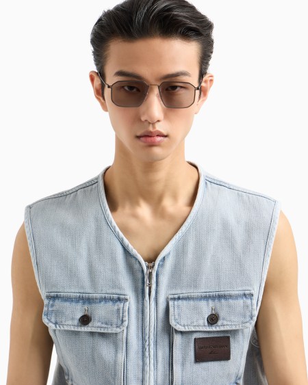 Armani Gafas De Sol De Forma Irregular Para Hombre Asian Fit