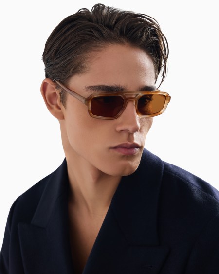 Armani Gafas De Sol De Forma Irregular Para Hombre Black Blue ASV