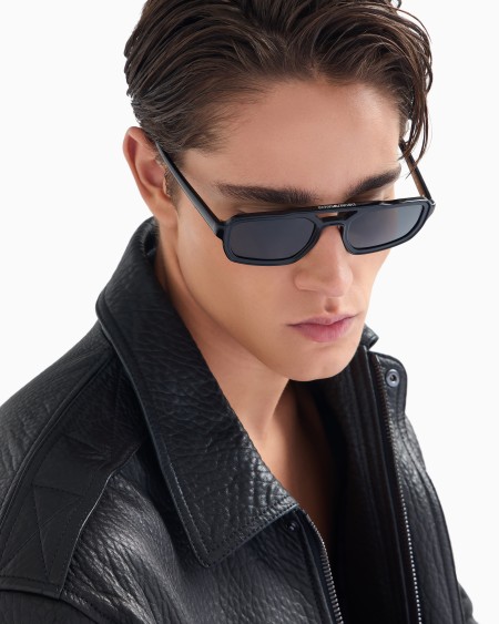 Armani Gafas De Sol De Forma Irregular Para Hombre Black Blue ASV