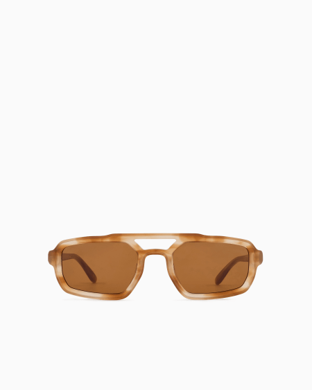 Armani Gafas de sol de forma irregular para hombre Black Blue ASV