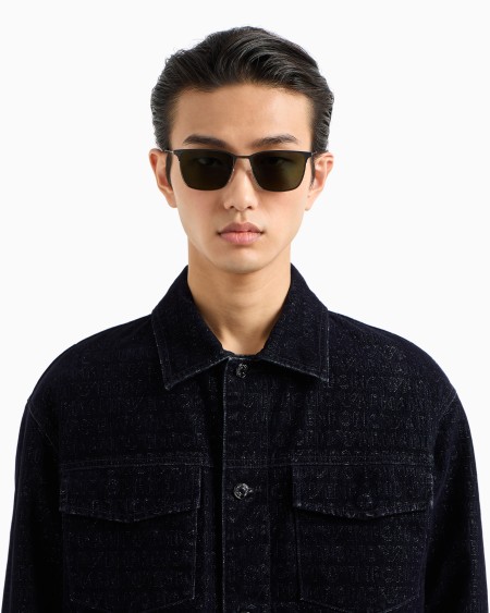 Armani Gafas De Sol Para Hombre De Forma Rectangular Asian Fit