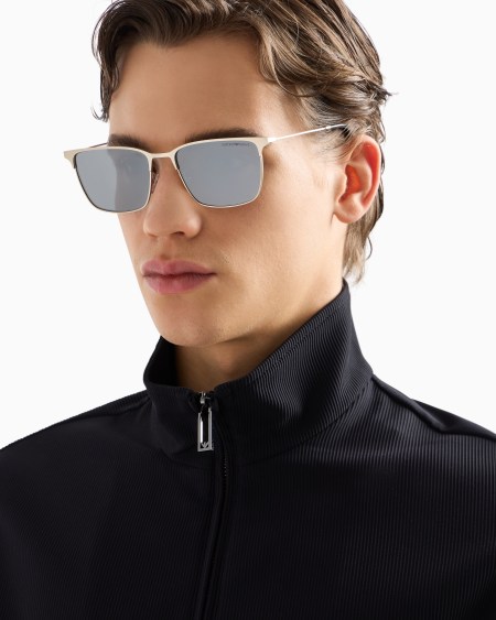Armani Gafas De Sol Para Hombre De Forma Rectangular Asian Fit