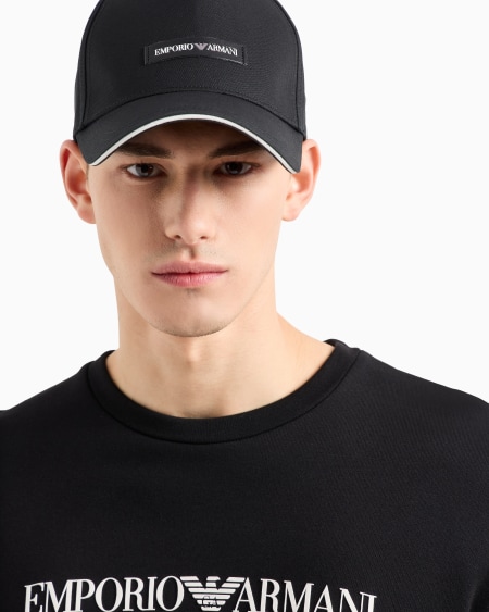 Armani Gorra De Béisbol De Lona Con Parche Emporio Armani