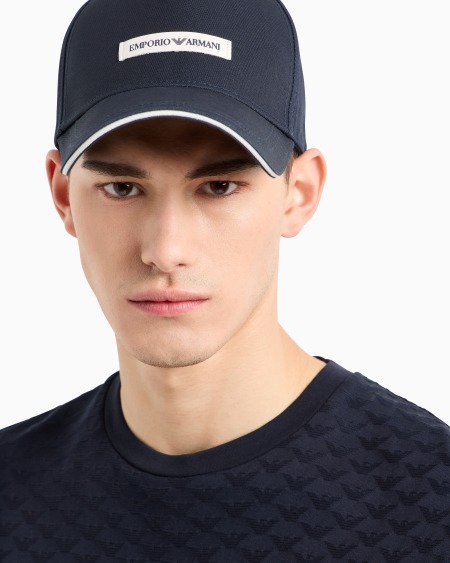 Armani Gorra De Béisbol De Lona Con Parche Emporio Armani