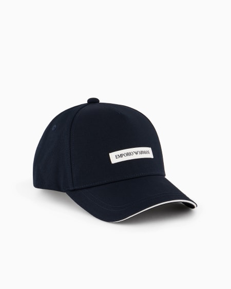 Armani Gorra de béisbol de lona con parche Emporio Armani