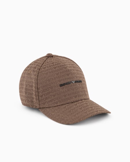 Armani Gorra de béisbol en nailon con inscripción integral de logotipo en tejido jacquard