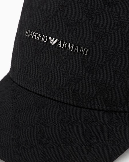 Armani Gorra De Béisbol En Tejido Jacquard Con Motivo Integral De águila