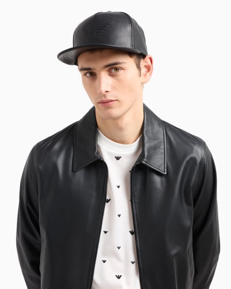 Armani Gorra Snapback De Piel Con Logotipo De águila