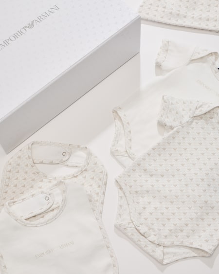 Armani Gorro De Punto Con Motivo De águilas Con Efecto óptico