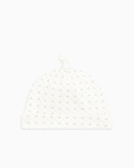 Armani Gorro de punto con motivo de águilas con efecto óptico