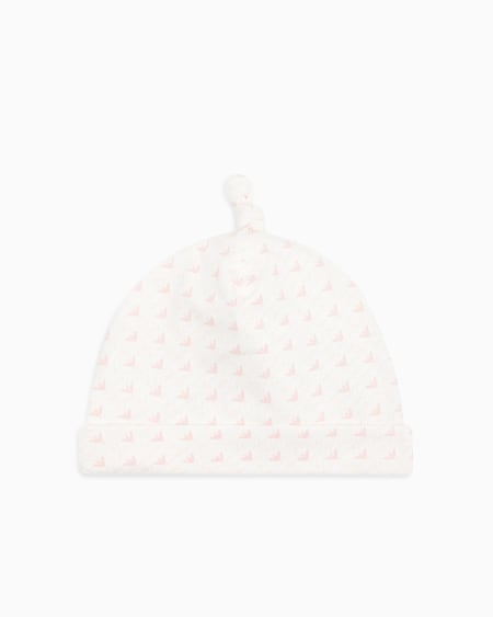 Armani Gorro de punto con motivo de águilas con efecto óptico