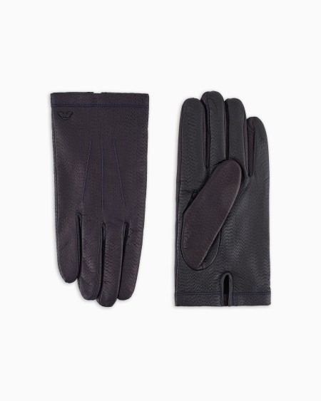 Armani Guantes de napa de cordero para pantalla táctil