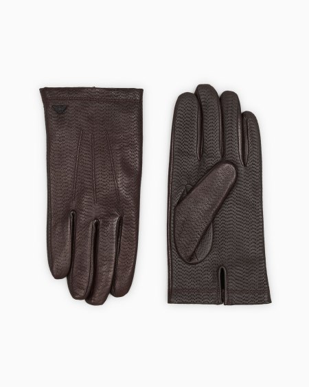 Armani Guantes de napa de cordero para pantalla táctil