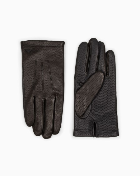 Armani Guantes de napa de cordero para pantalla táctil